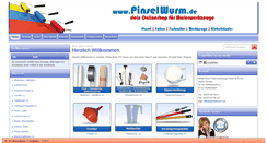 Desktop Screenshot of pinsel-wurm.de